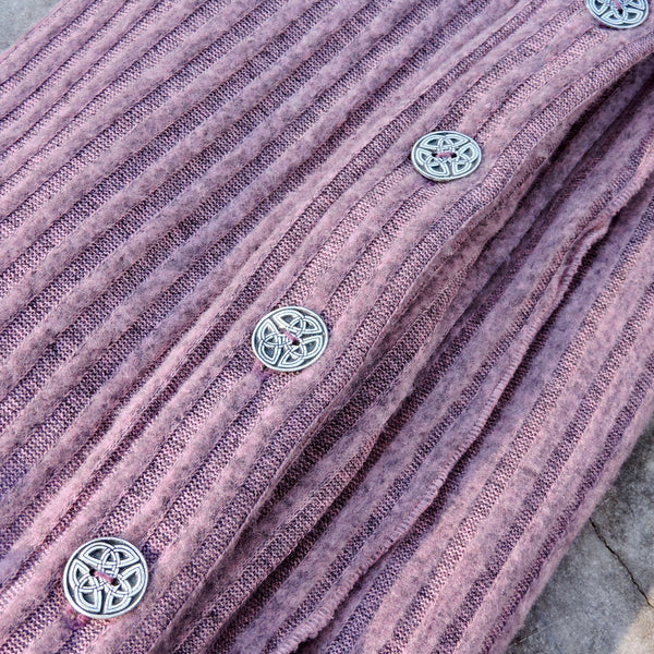 Knit Button Shawl with Pewter Buttons New 2025 Colours!