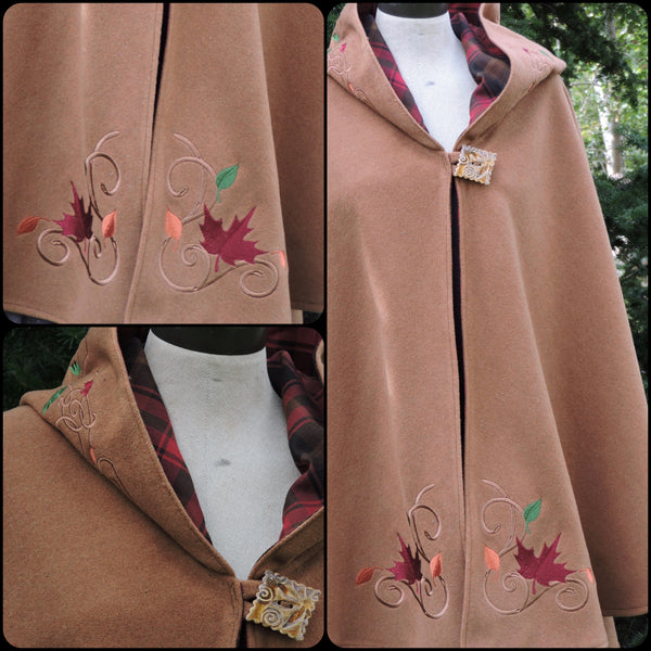 Maple Leaf Arran Hooded Cape