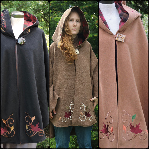 Celtic Cape Maple Leaf Cape Maple Leaf Tartan Arran Hooded Cape