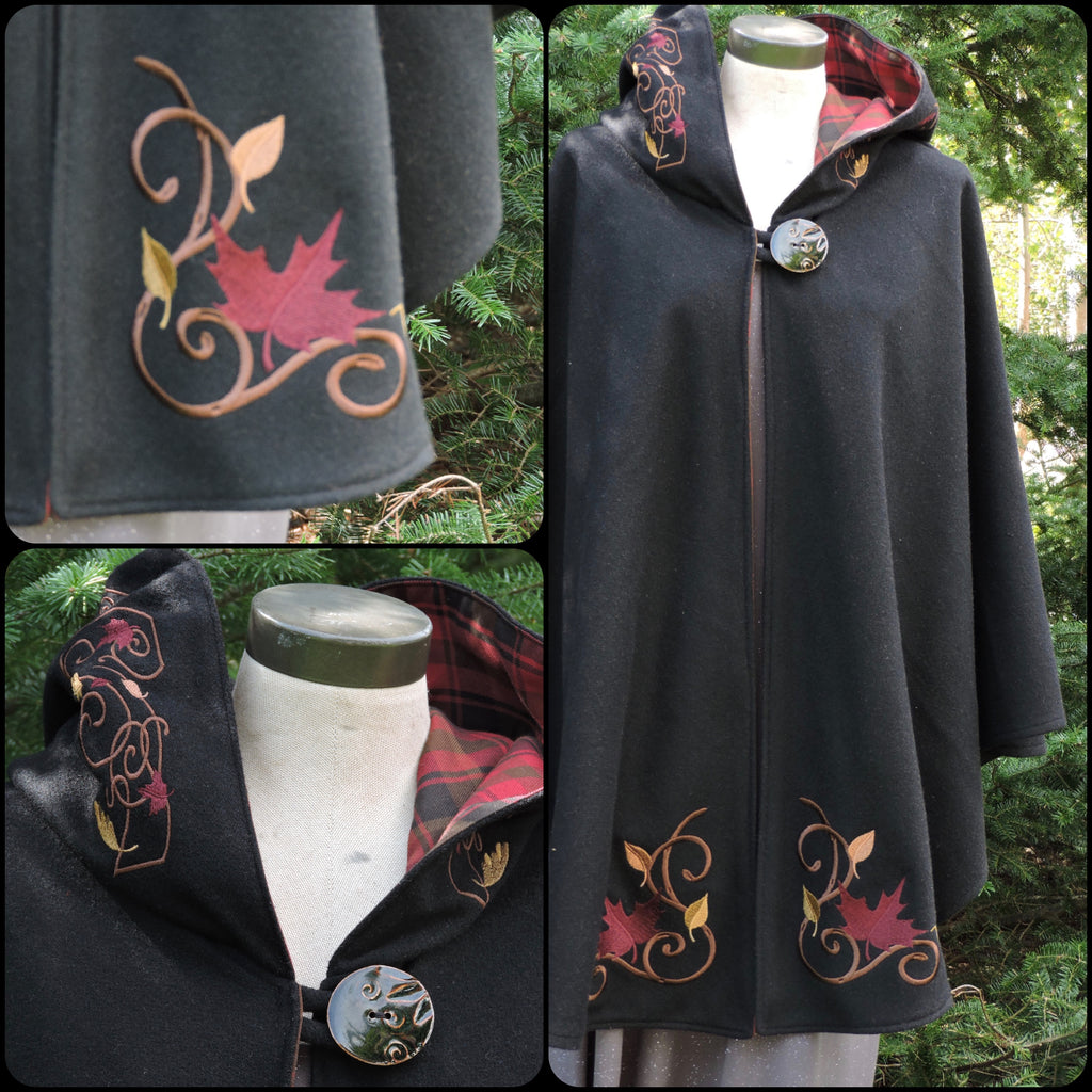 Celtic Cape Maple Leaf Cape Maple Leaf Tartan Arran Hooded Cape