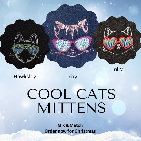 Cool Cats Mittens ~ Medium