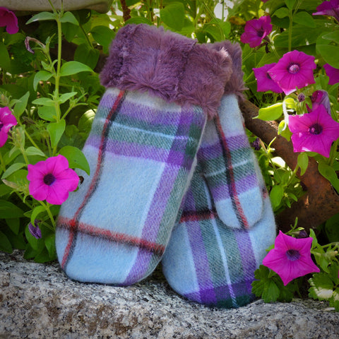 World Peace Lambswool Mittens with Faux Fur