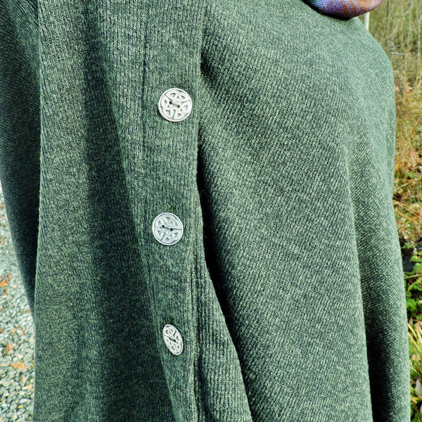 Knit Button Shawl with Pewter Buttons New 2025 Colours!