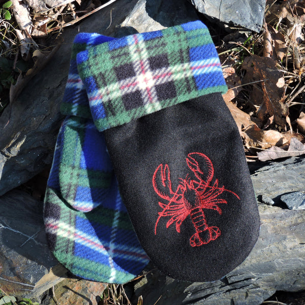 Embroidered Fleece Mittens~Nova Scotia Tartan