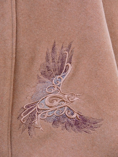 Celtic Cape Raven Cape Embroidered Cape