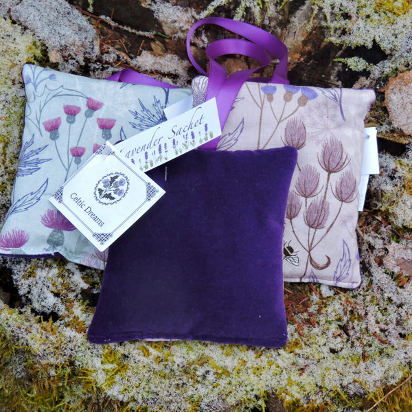 Celtic Dreams Lavender Sachet with velvet